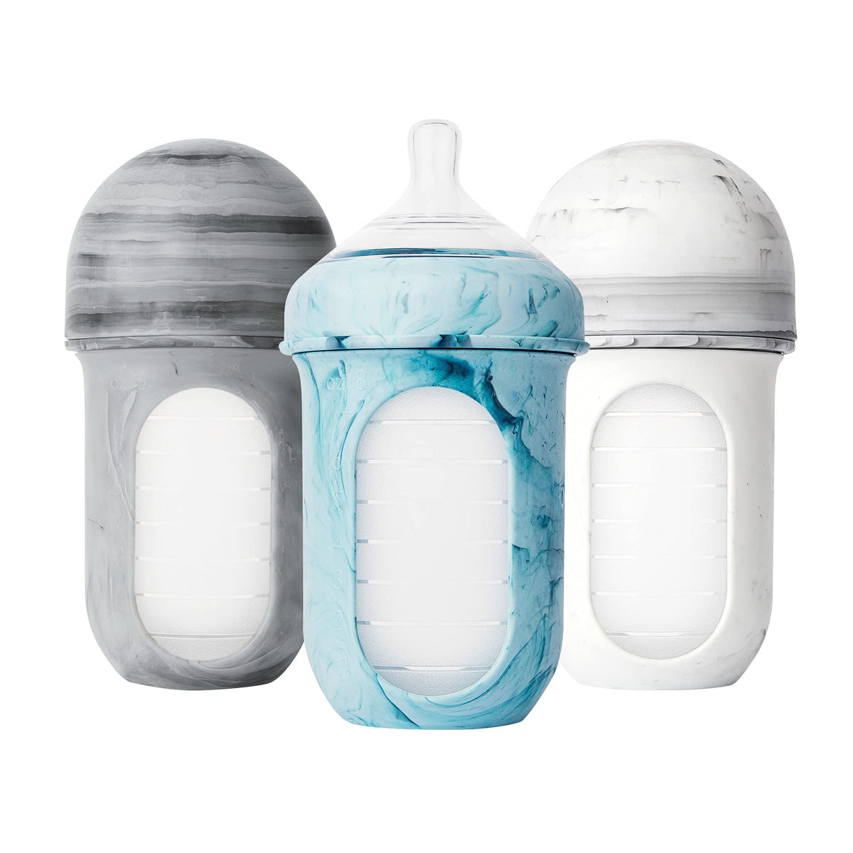 Boon Nursh Reusable Silicone Pouch Baby Bottle Set