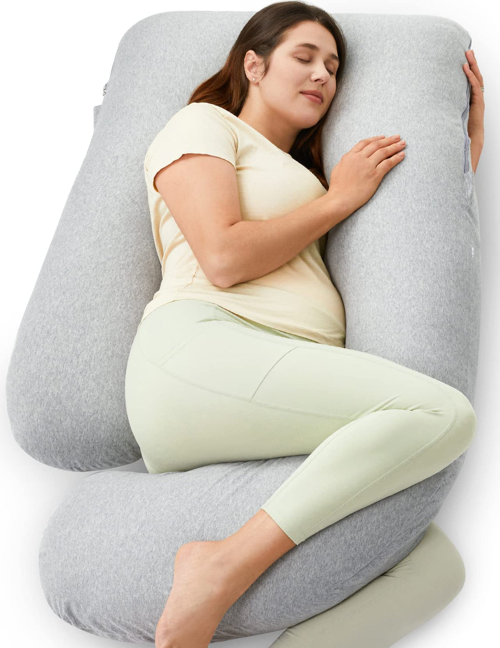 Momcozy 57-Inch U-Shaped Full Body Pregnancy Pillow