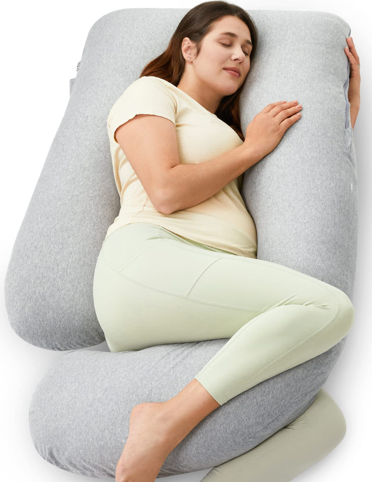 Momcozy 57-Inch U-Shaped Full Body Pregnancy Pillow