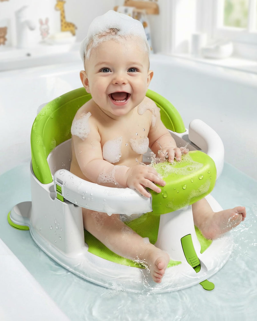 ONTHEWEI Non-Slip Baby Bath Seat with Suction Cups