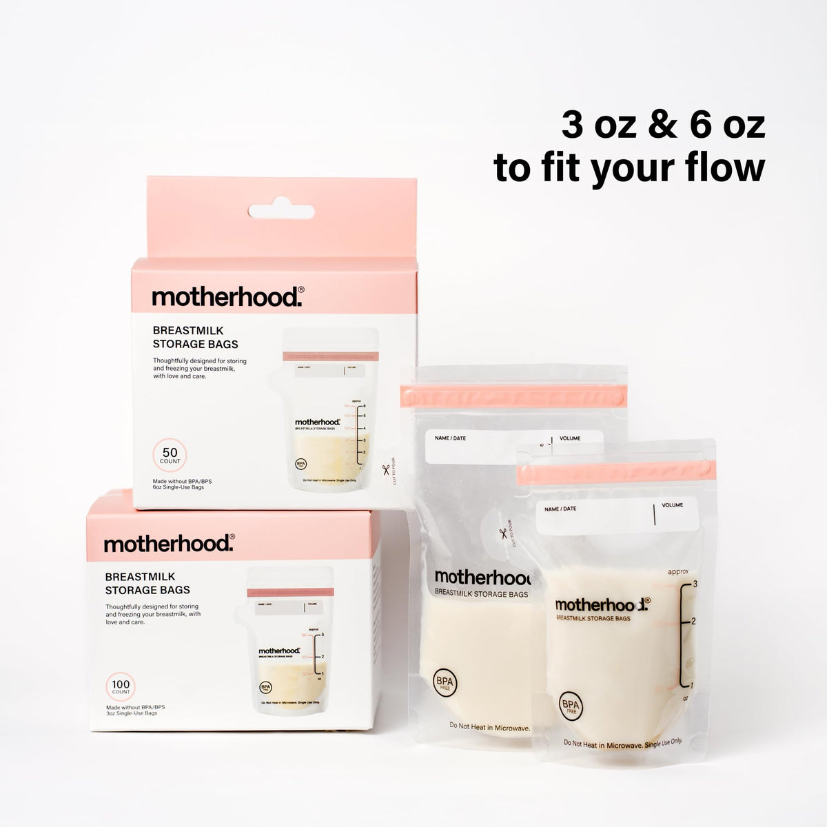 Motherhood Maternity 6 oz Breastmilk Storage Bags 200-Count