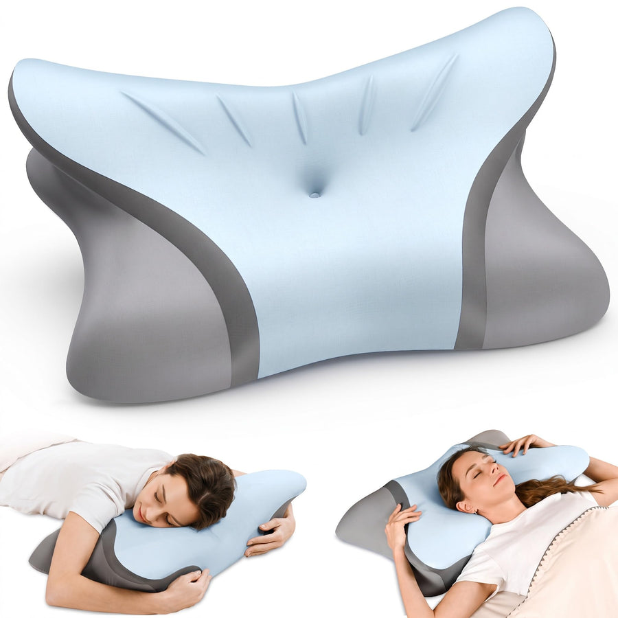 Ergonomic Cervical Neck Pillow with Q-Max Cooling Support