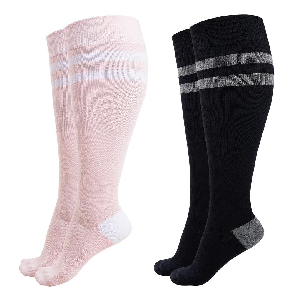 Momcozy 15-20mmHg Wide Calf Compression Socks for Women