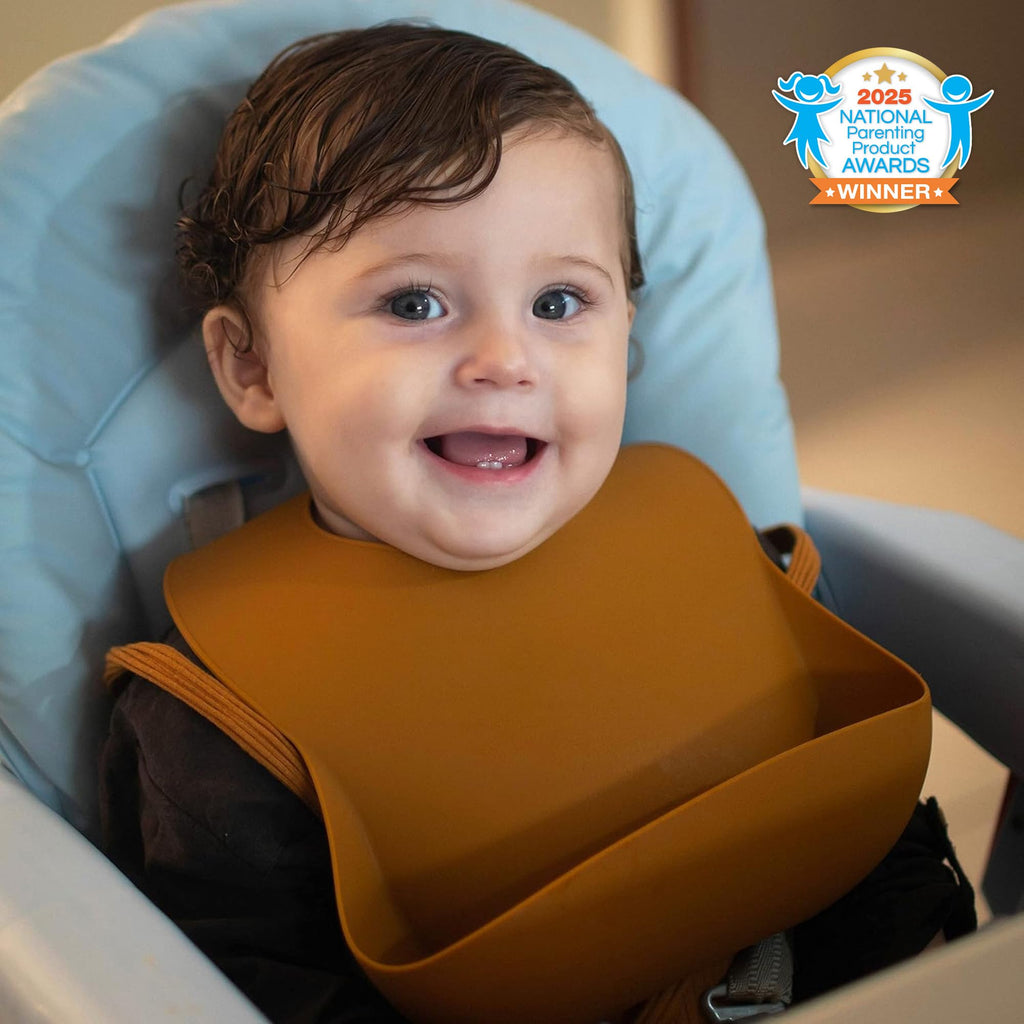 3-Pack Waterproof Silicone Baby Bibs for Babies & Toddlers