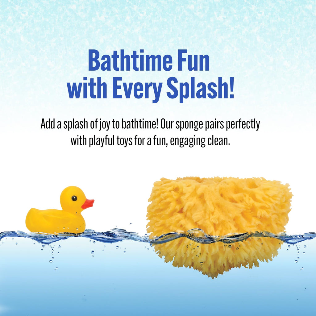 Baby Buddy Ultra-Soft Natural Sea Wool Bath Sponge 4-Pack