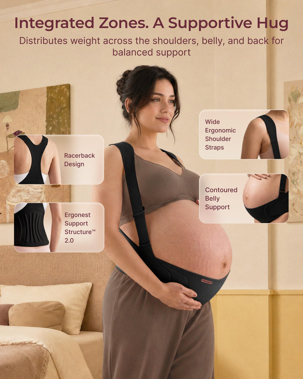 Momcozy Go As You Grow Belly Band for Twins & Multiples