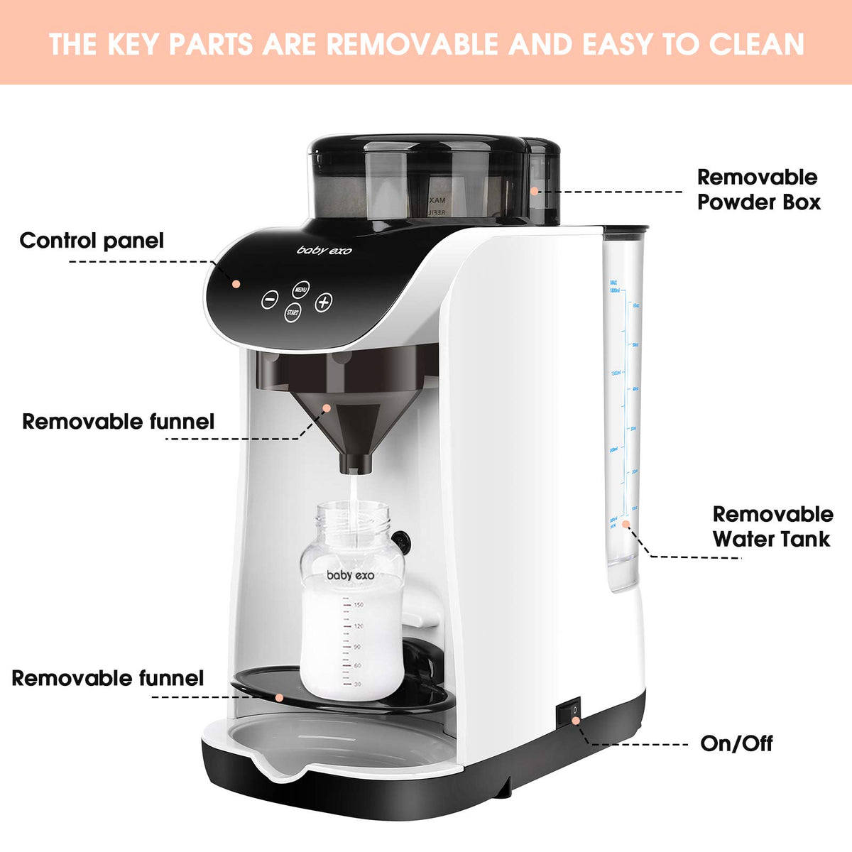 BabyEXO Automatic Formula Dispenser, Mixer & Bottle Warmer