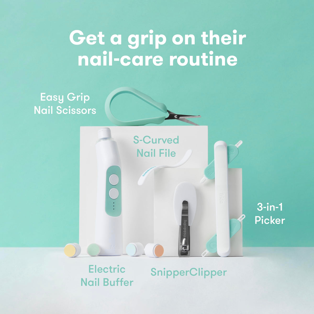 Frida Baby Electric Nail Buffer, Safe Gentle Nail File for Babies