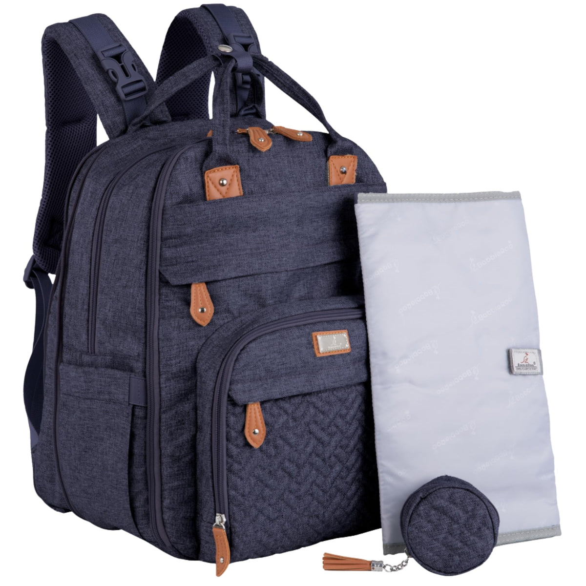 BabbleRoo Diaper Bag Backpack, Waterproof Multifunctional Baby Travel Bag