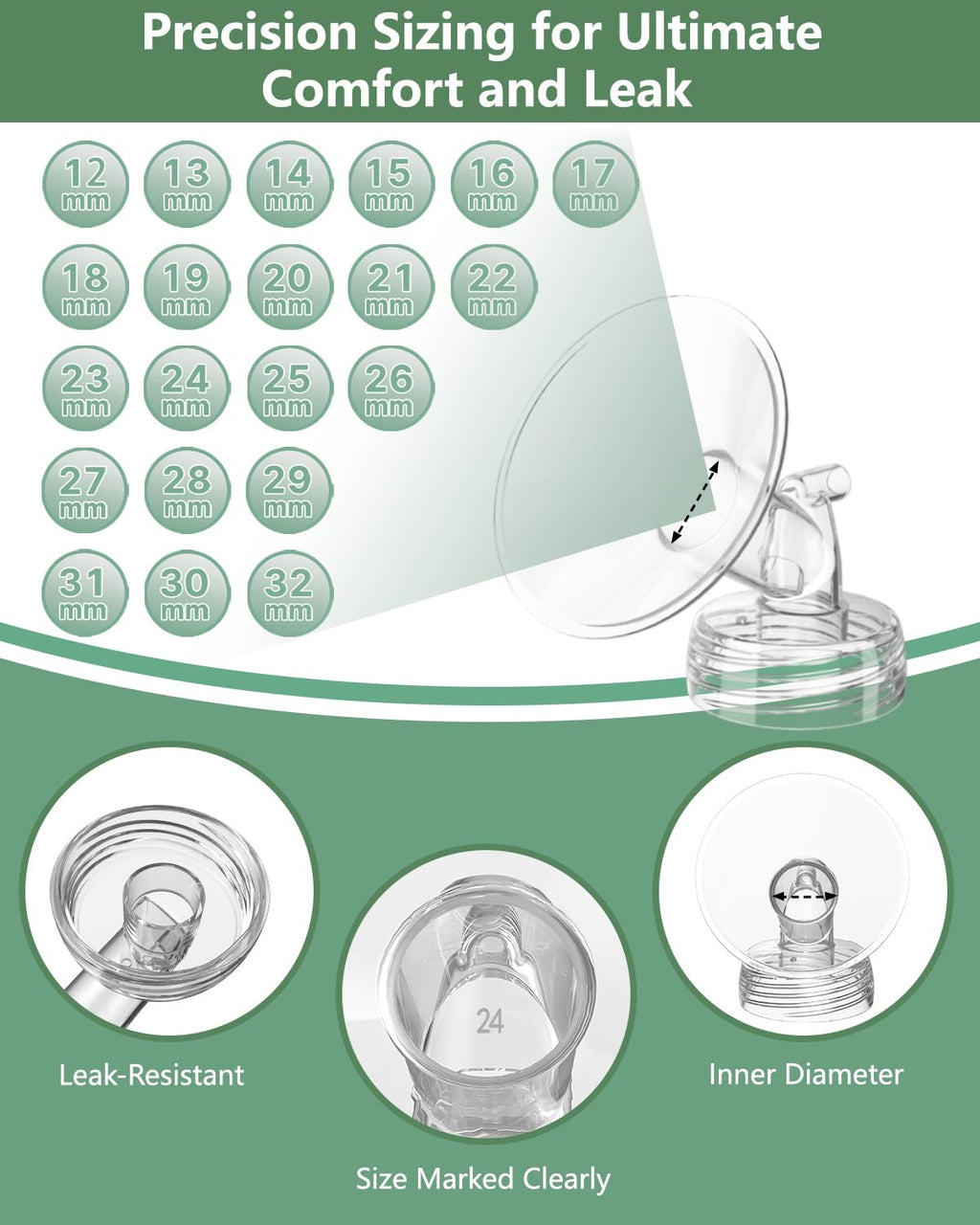 4-Pack Breast Pump Replacement Parts for Spectra S1 S2 S9 Plus SG