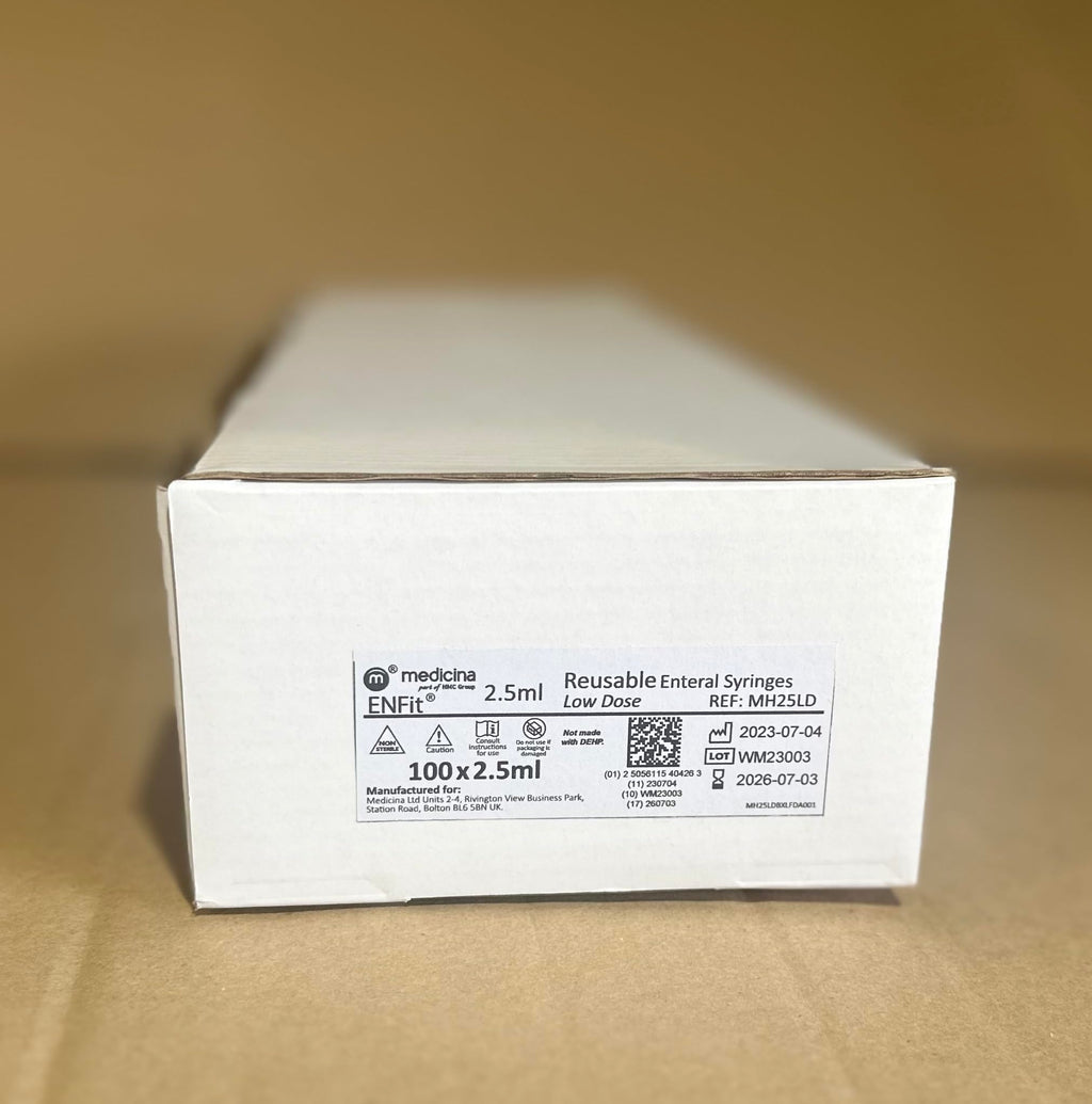 ENFit 5ml Reusable O-Ring Syringes - 100 Pack