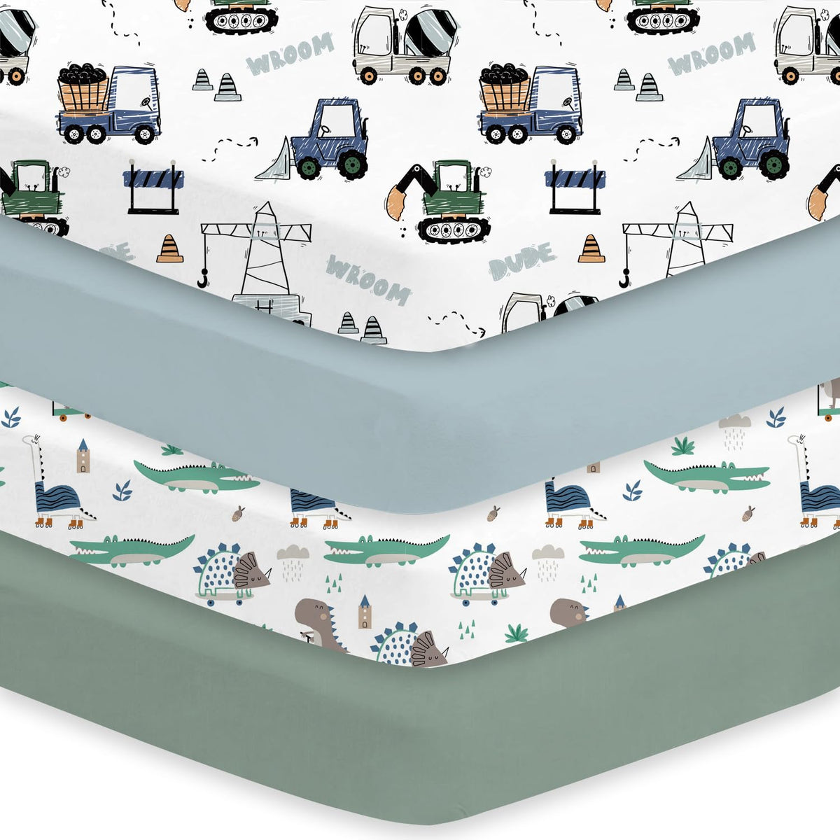 Little Grape Land Fitted Baby Crib Sheet for Nursery Bedding