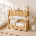 Klippehop 2-Tier Handwoven Diaper Caddy Organizer Basket