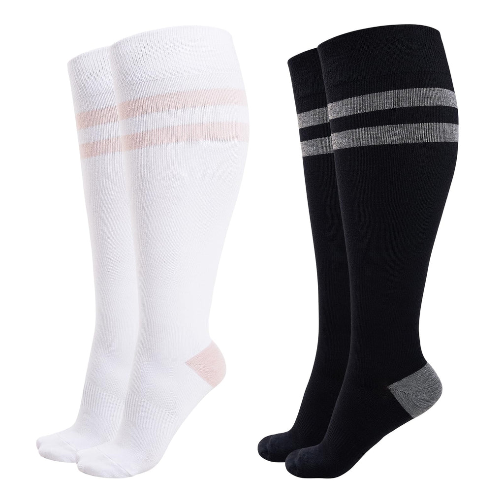 Momcozy 15-20mmHg Wide Calf Compression Socks for Women