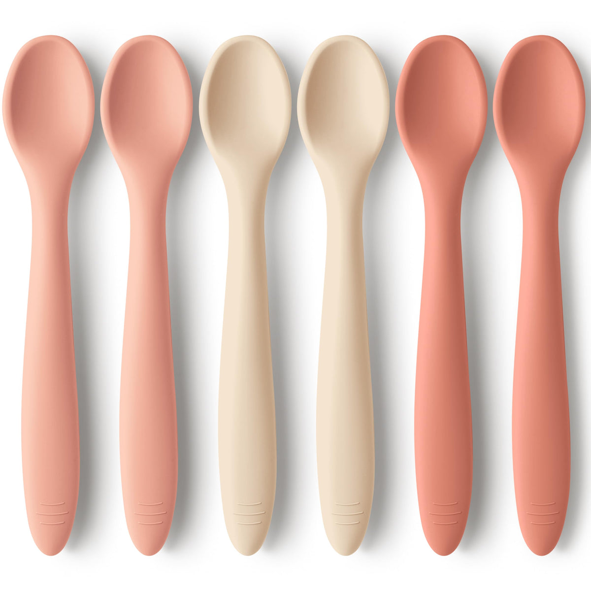 3-Pack Silicone Baby Spoons for Self-Feeding & Weaning