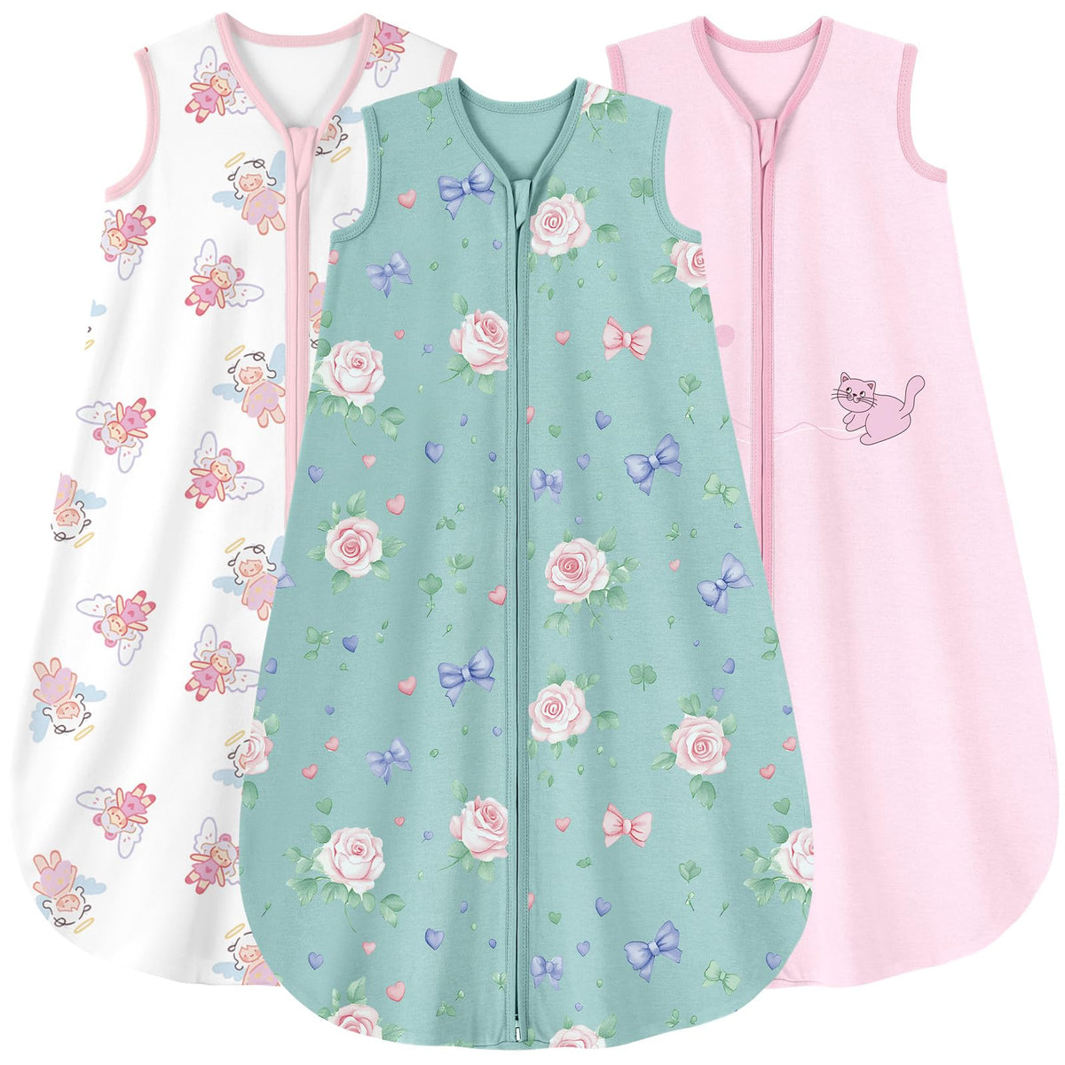 Yoofoss Baby Wearable Sleep Sack with 2-Way Zipper, Cotton Blanket