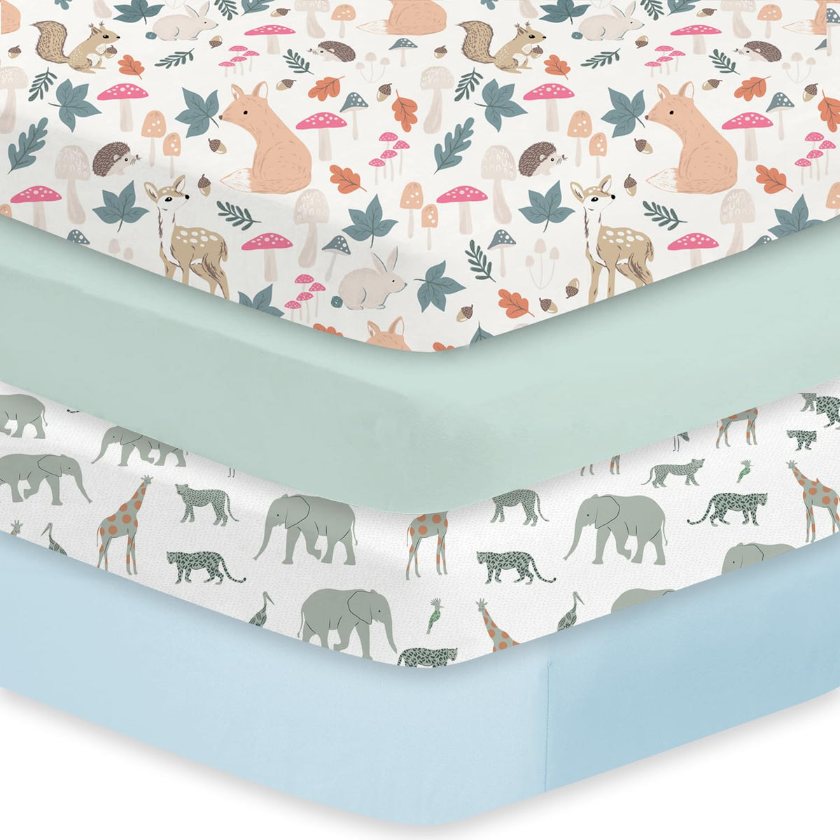 Little Grape Land Fitted Baby Crib Sheet for Nursery Bedding