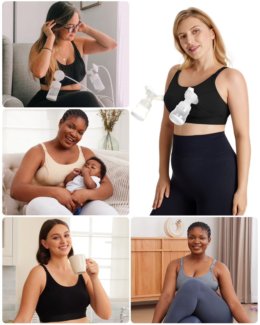 Momcozy Hands-Free Cotton Pumping & Nursing Bra