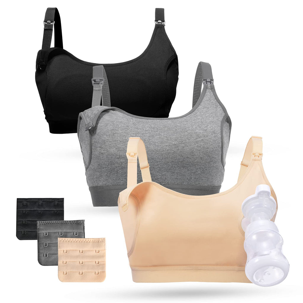 Momcozy Hands-Free Cotton Pumping & Nursing Bra