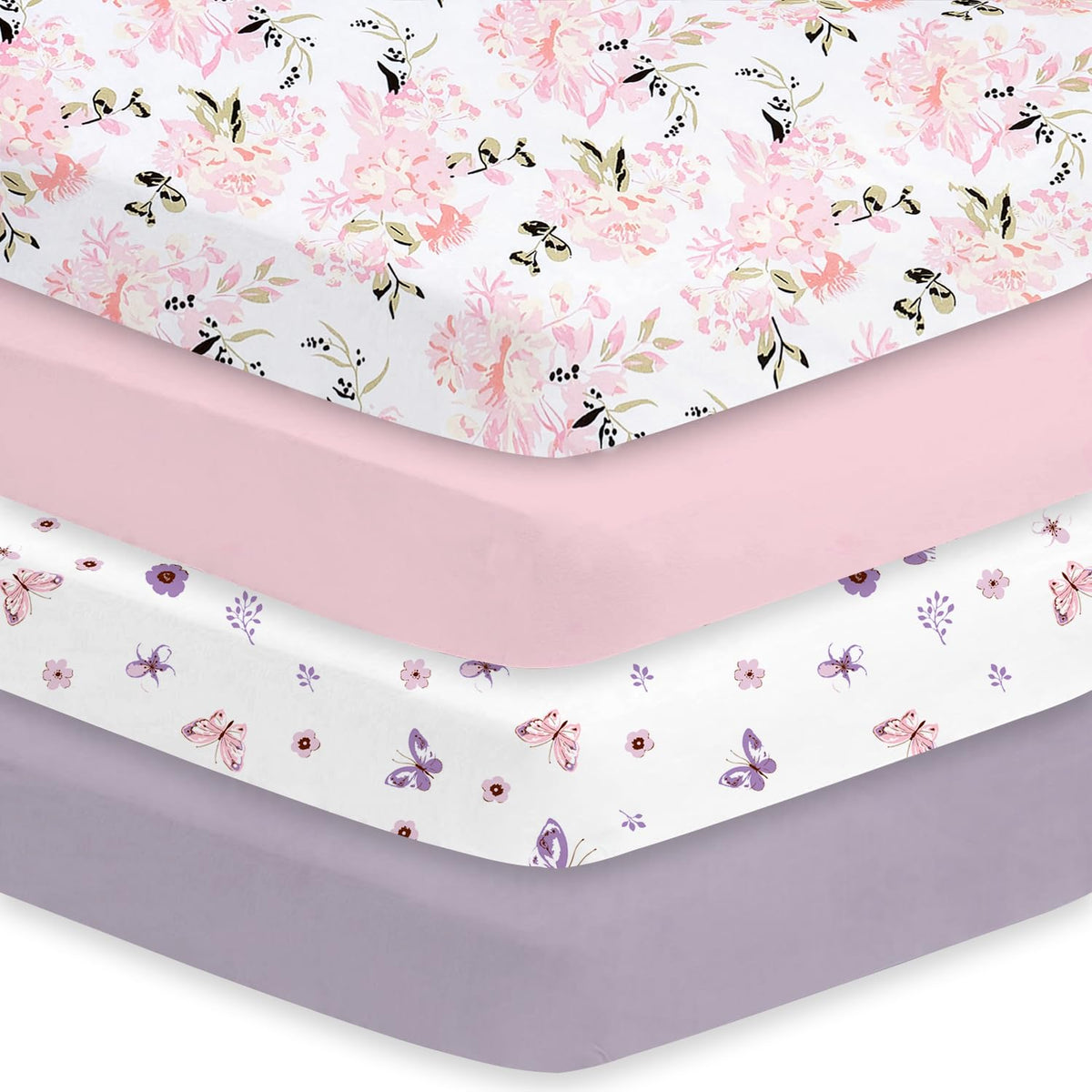 Little Grape Land Fitted Baby Crib Sheet for Nursery Bedding
