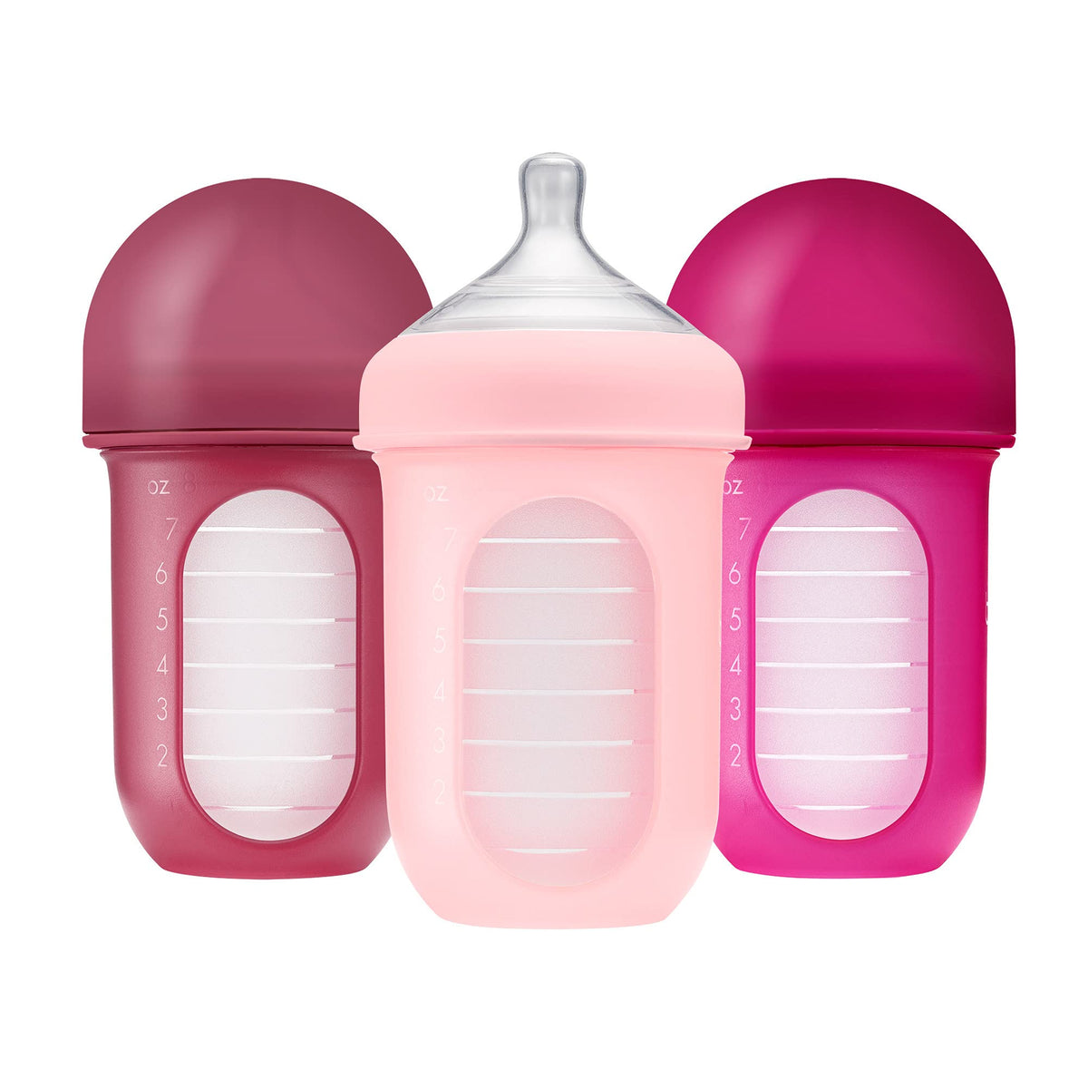 Boon Nursh Reusable Silicone Pouch Baby Bottle Set