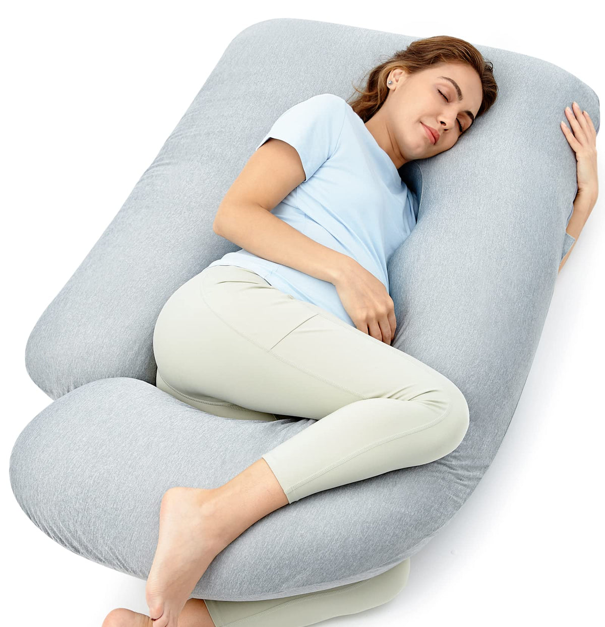 Momcozy 57-Inch U-Shaped Full Body Pregnancy Pillow