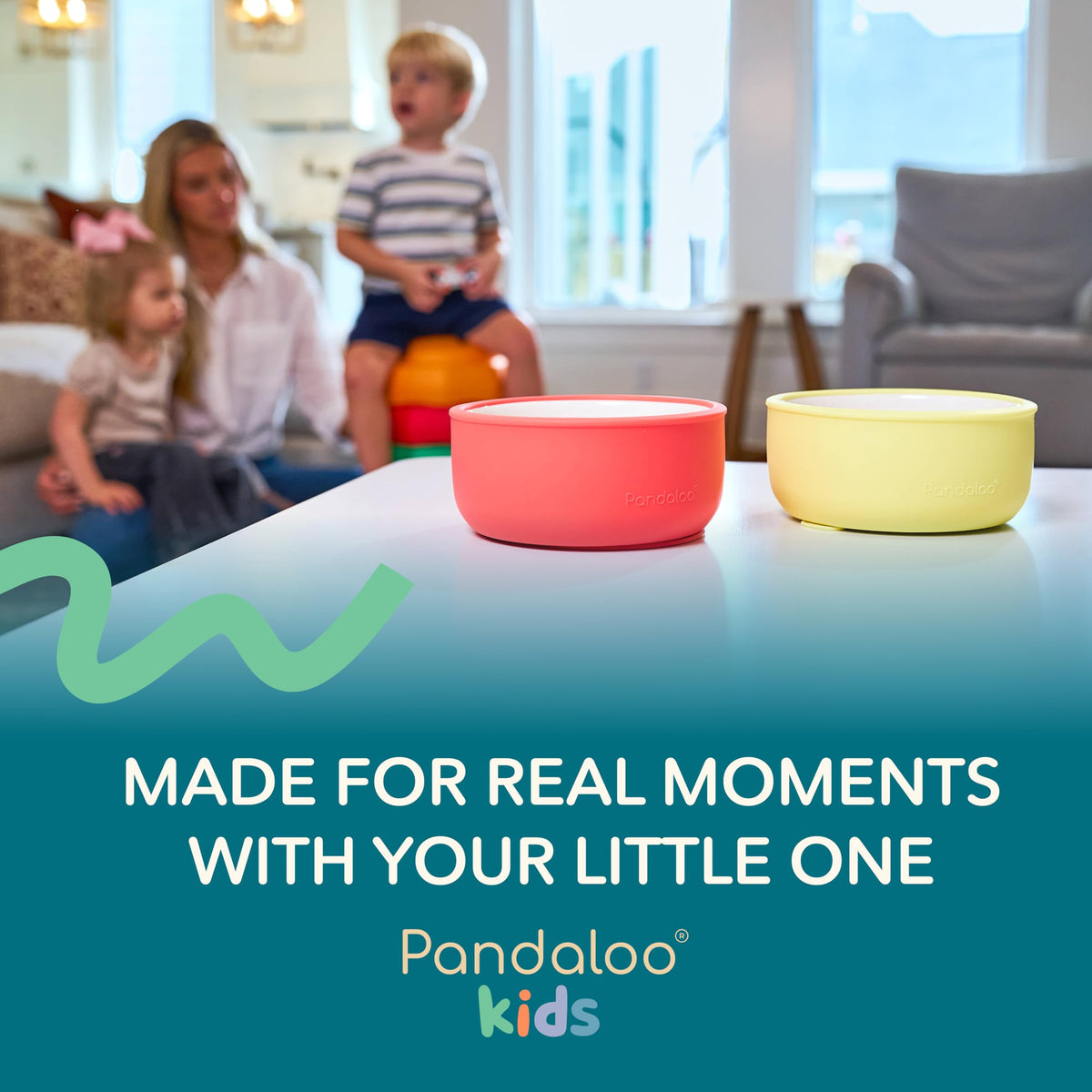 Porcelain Kids Bowls with Suction Base & Silicone Lids