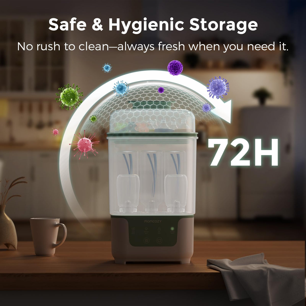 Momcozy Bottle Sterilizer, Dryer & Bottle Brush Kit