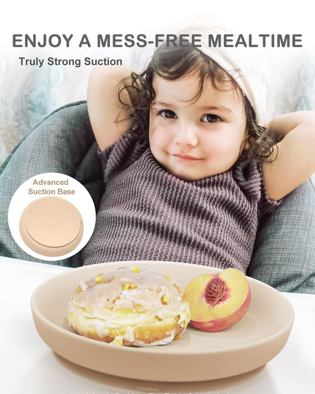 3-Pack Silicone Suction Plates for Toddlers & Kids