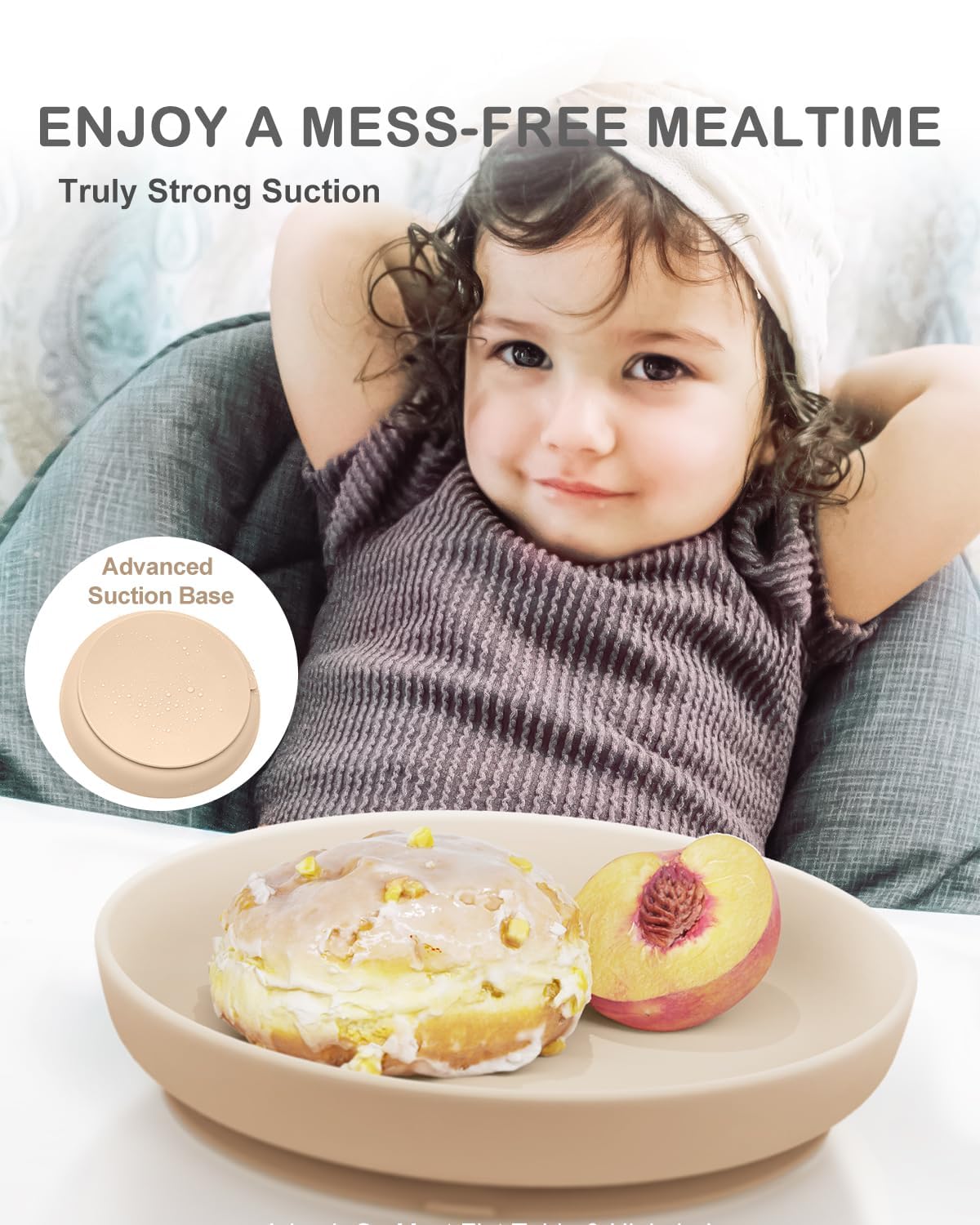 3-Pack Silicone Suction Plates for Toddlers & Kids