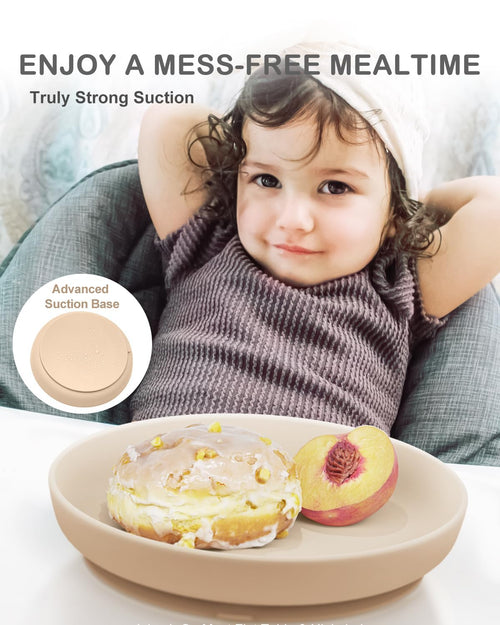 3-Pack Silicone Suction Plates for Toddlers & Kids