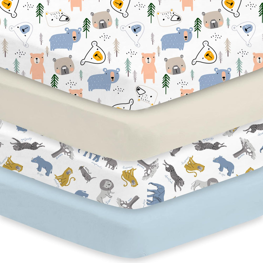 Little Grape Land Fitted Baby Crib Sheet for Nursery Bedding