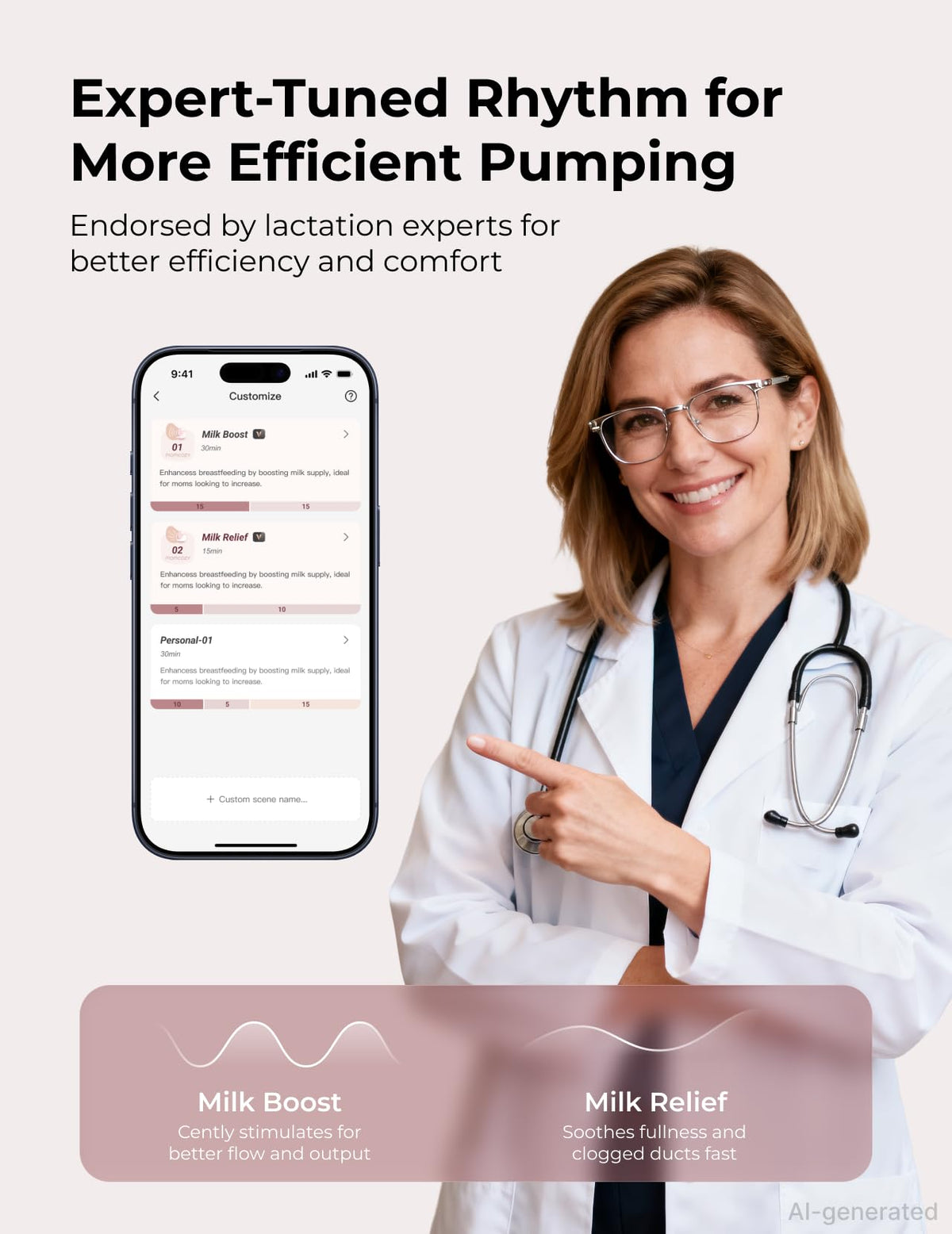 Momcozy M5 Smart Hands-Free Breast Pump with App Control