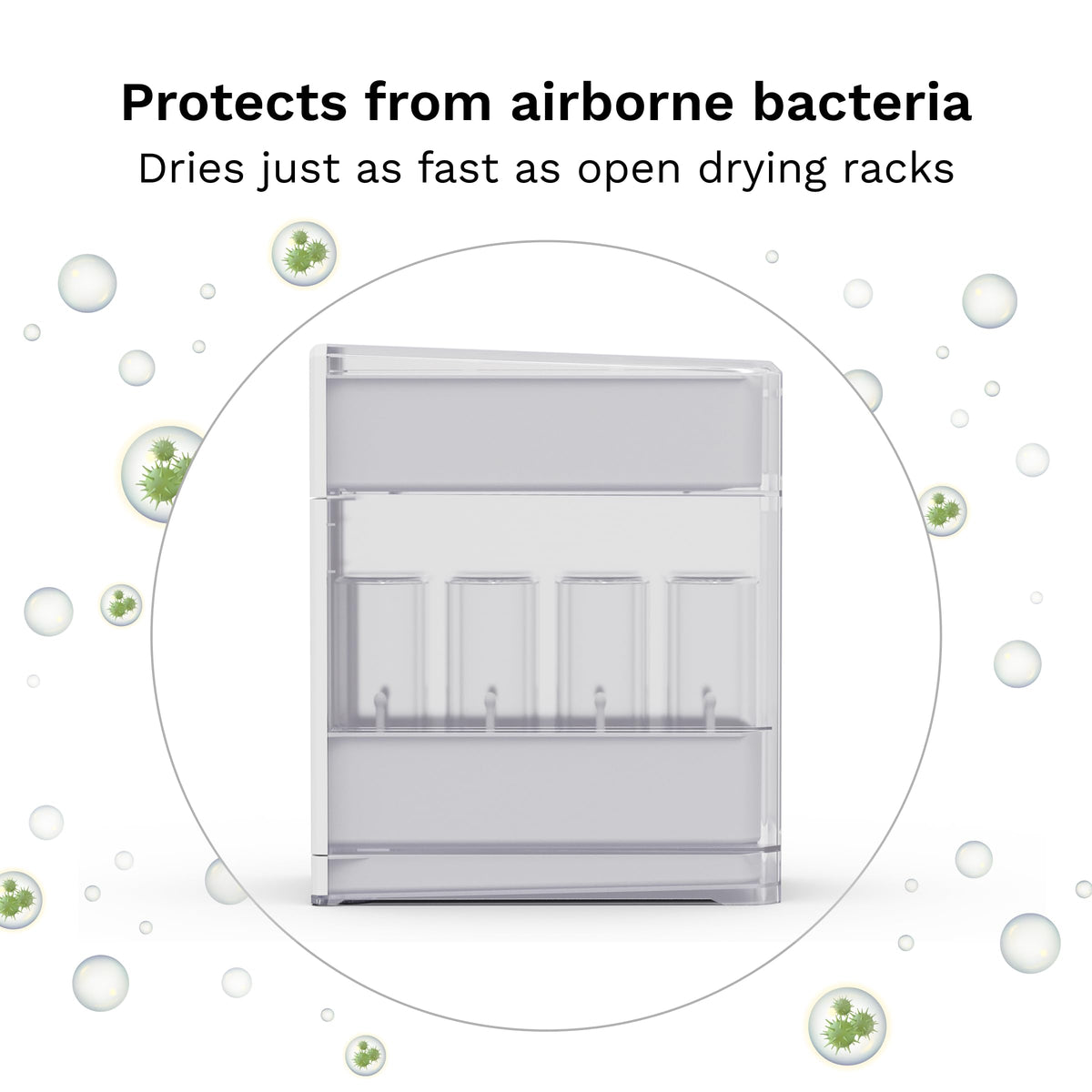 Baby Brezza Covered Drying Rack & Countertop Bottle Organizer