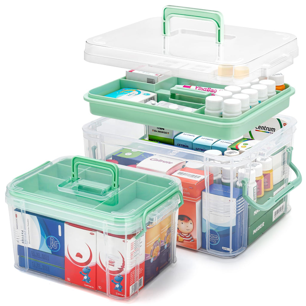 Guaiboshi Clear Medicine Organizer Storage Box for Baby Care