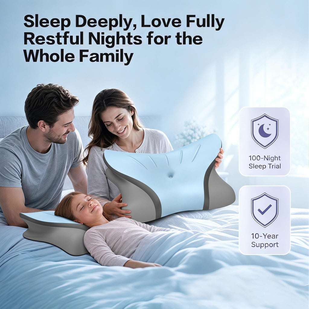 Ergonomic Cervical Neck Pillow with Q-Max Cooling Support