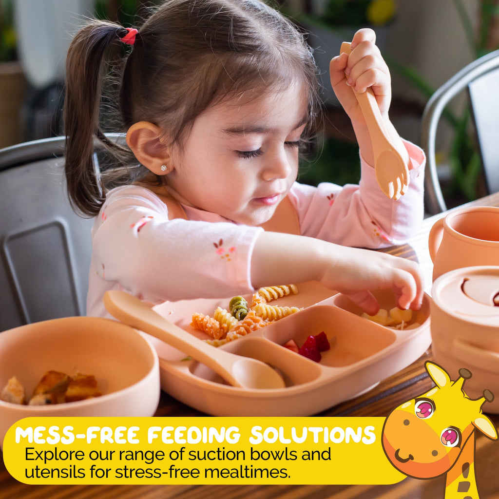 Muqee Peeko Silicone Baby Feeding Set with Utensils