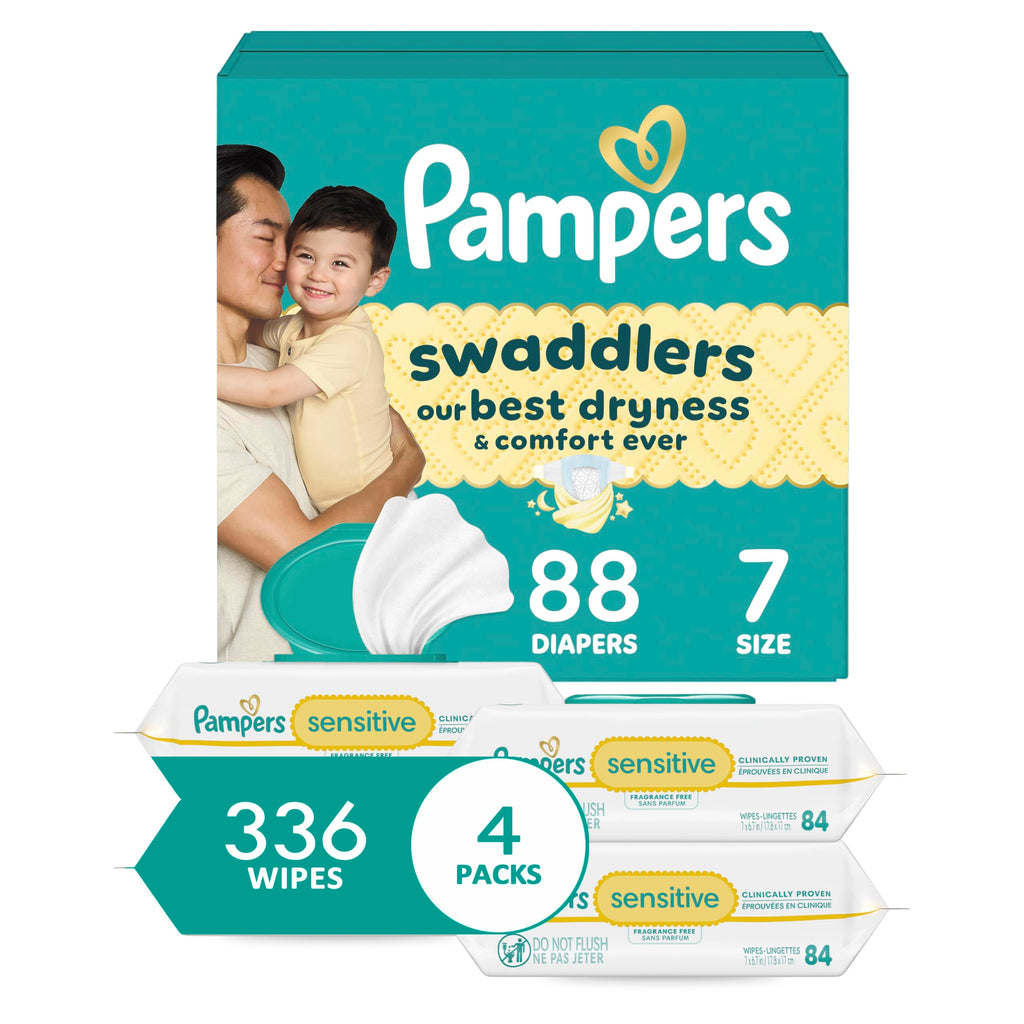 Pampers Swaddlers Disposable Baby Diapers, Gentle Newborn Diaper Care