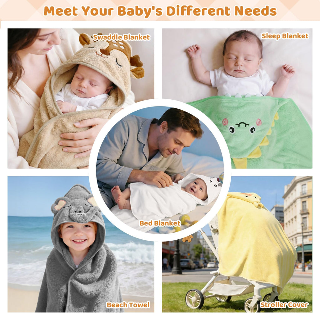 CandyHome 15 PCS Baby Bath Towels Set for Newborn Infant Toddler Essentials