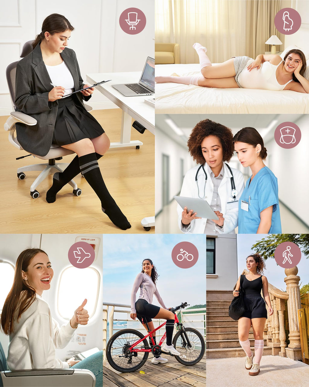 Momcozy 15-20mmHg Wide Calf Compression Socks for Women