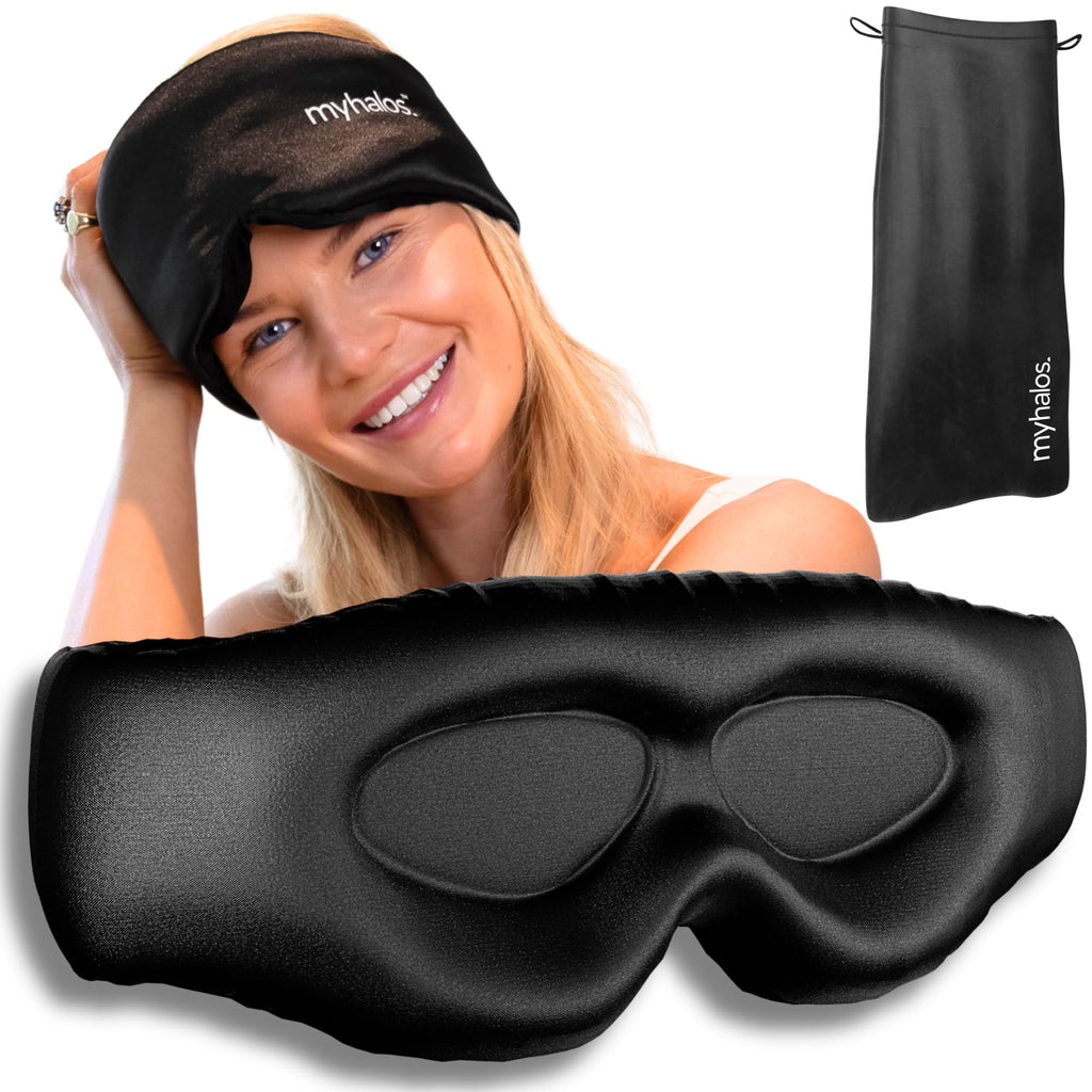 MyHalos 3D Mulberry Silk Blackout Sleep Mask