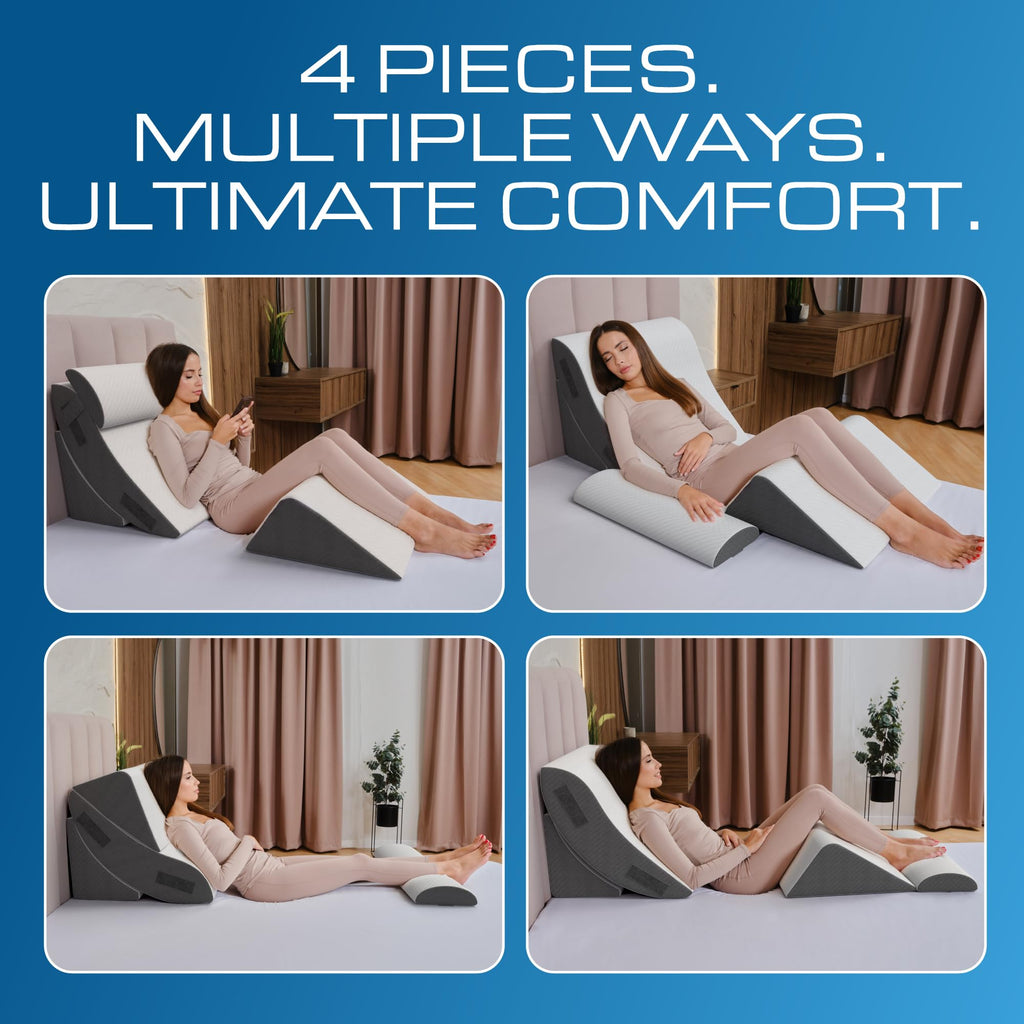 Kolbs Bed Wedge Pillow for Sleep Apnea, Reflux & Back Pain