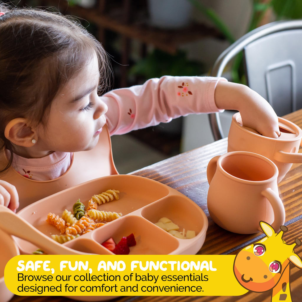 Muqee Peeko Silicone Baby Feeding Set with Utensils