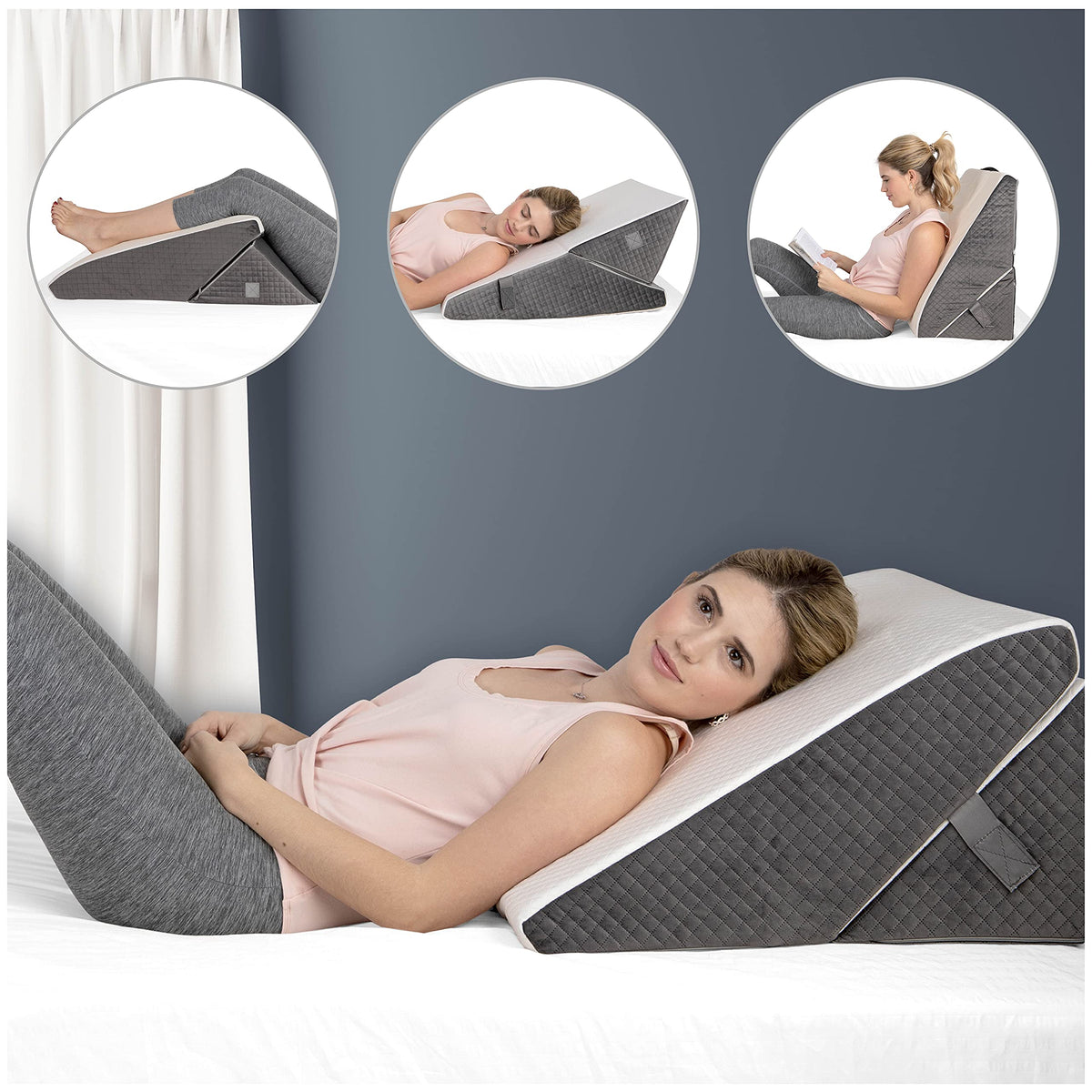 Kolbs Bed Wedge Pillow for Sleep Apnea, Reflux & Back Pain