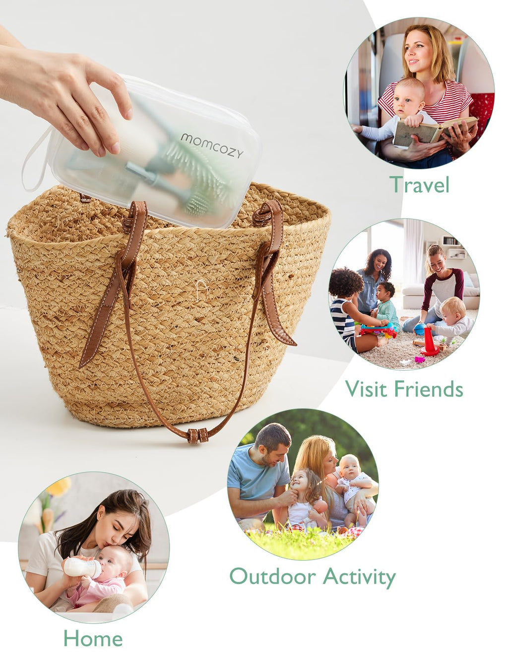 Momcozy Bottle Sterilizer, Dryer & Bottle Brush Kit