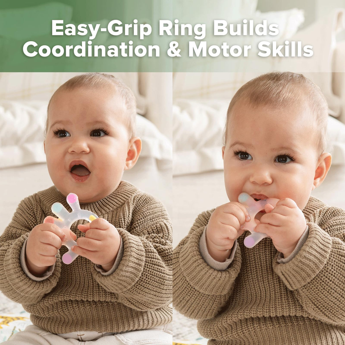 Haakaa Palm Teether & Security Blanket Baby Teething Set