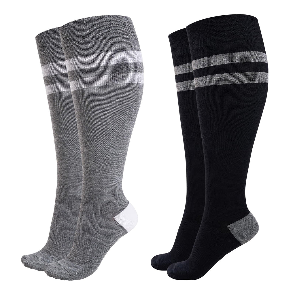 Momcozy 15-20mmHg Wide Calf Compression Socks for Women