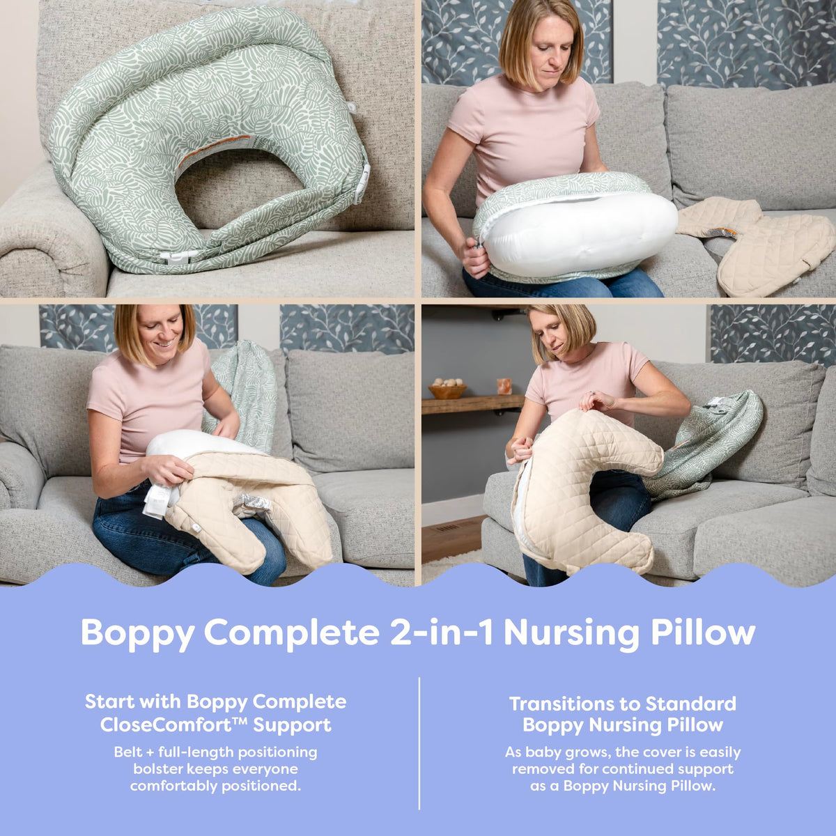 Boppy Complete Ergonomic Nursing & Bottle Feeding Pillow