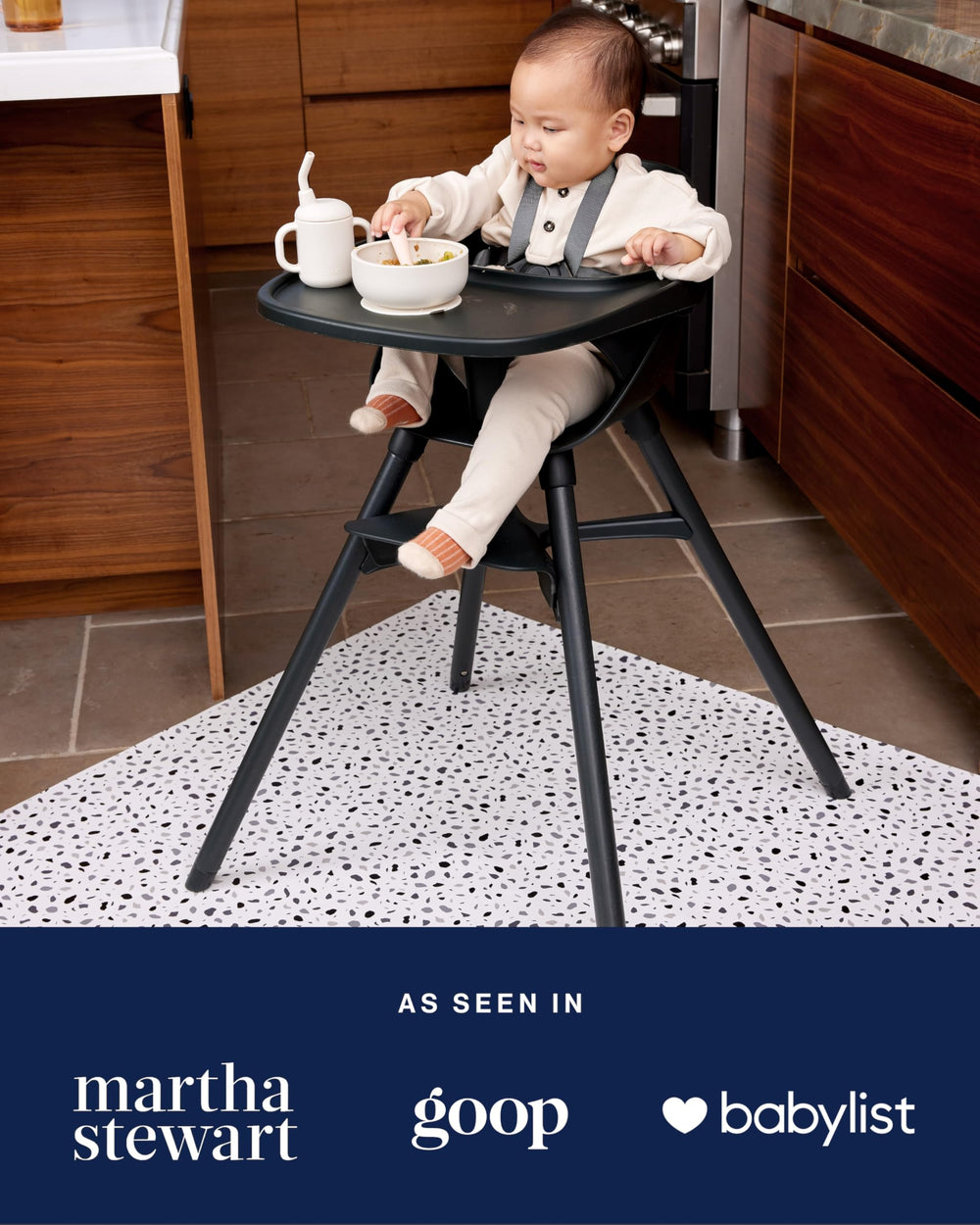Lalo Double-Sided Wipeable Baby High Chair Splat Mat
