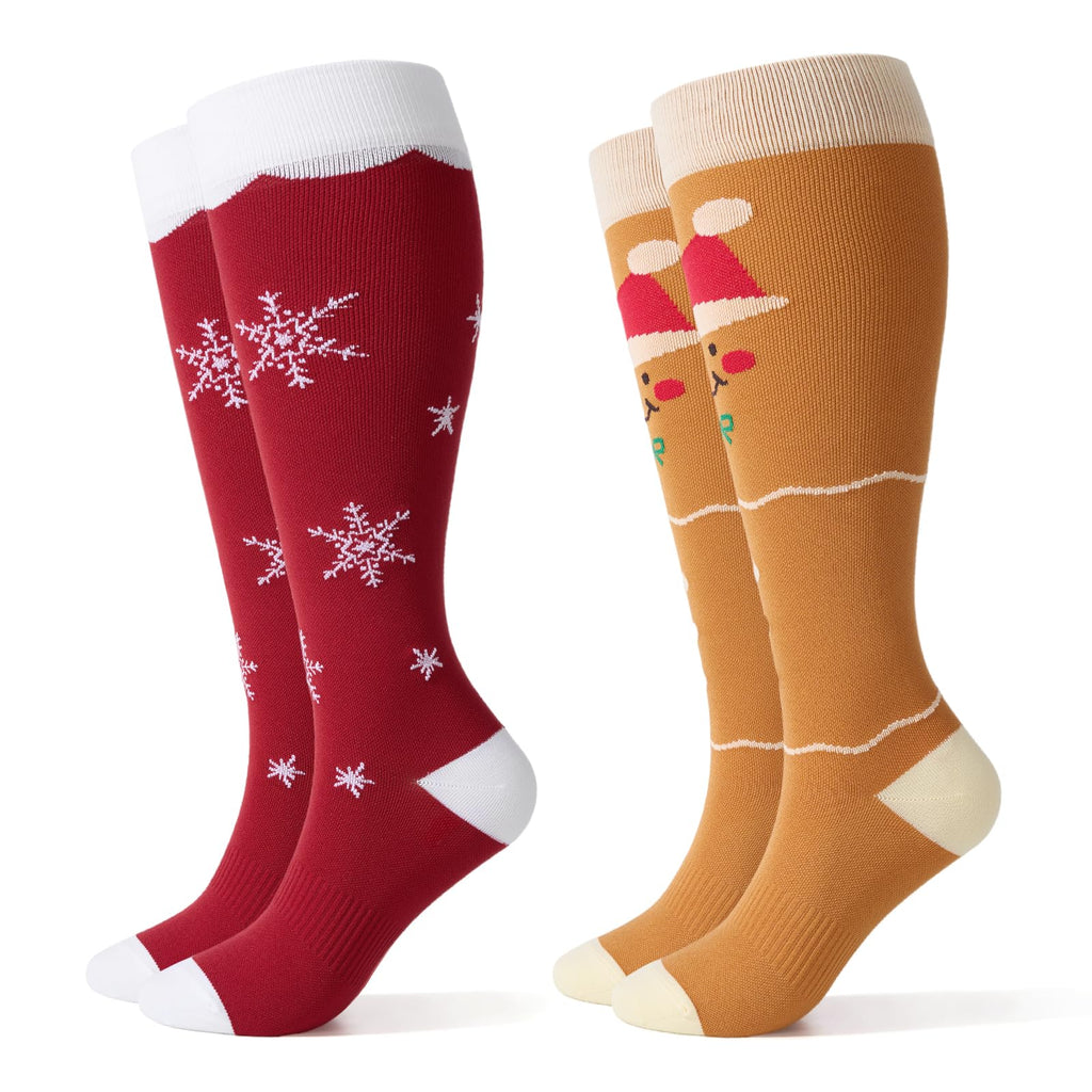 Momcozy 15-20mmHg Wide Calf Compression Socks for Women